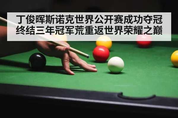 丁俊晖斯诺克世界公开赛成功夺冠终结三年冠军荒重返世界荣耀之巅